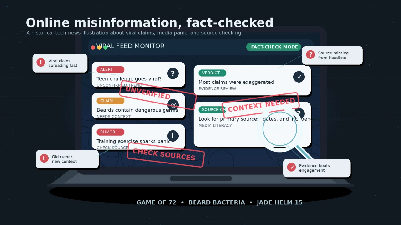 What Was Fake Online in May 2015: Game of 72, Beard Bacteria and Jade Helm 15
