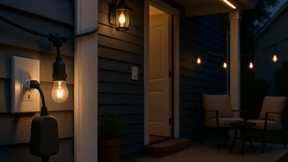 Smart Outdoor Lighting Controls for Porch and String Lights