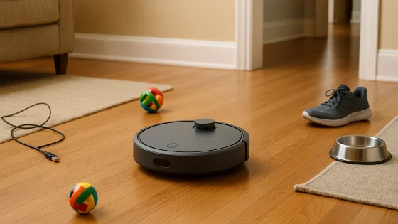 Cluttered Home Robot Vacuums