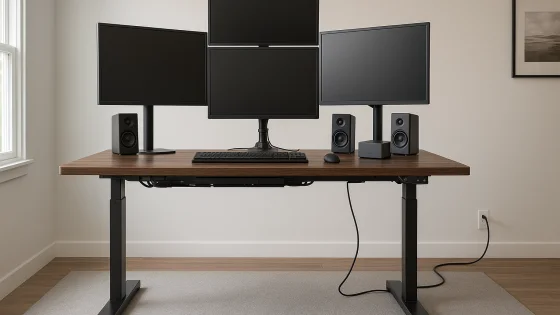 Standing Desks for Heavy Monitor Setups: Capacity, Stability, Cable Clearance
