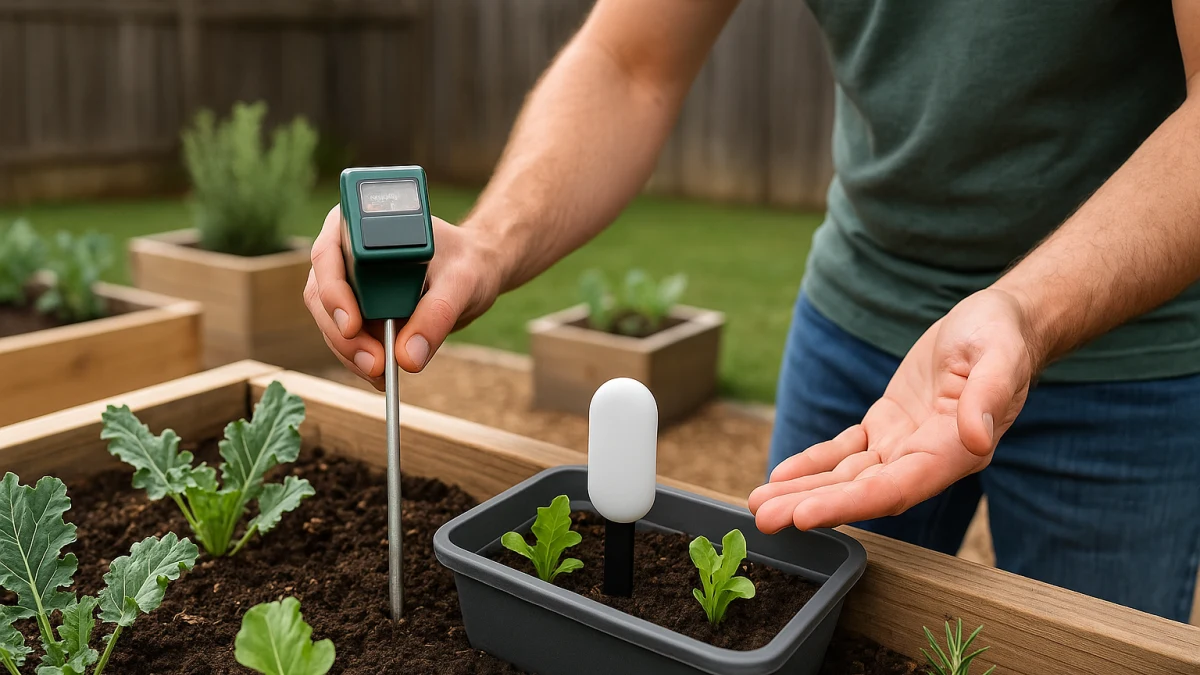 Soil Moisture Sensors for Outdoor Planters and Raised Beds