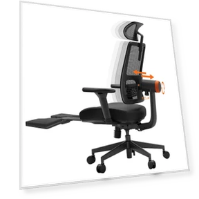 Ergonomic Chair with Footrest, Auto-Following Backrest, Adaptive Lower Back Support — Desk Chairs, NEWTRAL