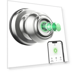 Smart Door Knob with Biometric Fingerprint and App Control — Deadbolts, Geek Chef