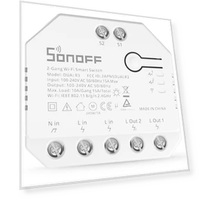 Dual Relay Wi-Fi Smart Curtain Switch with Power Metering — Smart Home Hubs & Controllers, Sonoff