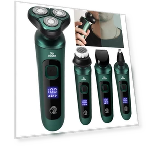 Four in One Electric Shaver with Digital Display — Replacement Heads