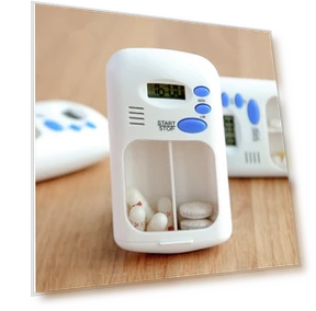 Smart Portable Electronic Pill Box 2 Compartments — Medication Accessories