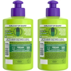 Curl Nourish Air Dry Cream, Sulfate Free Defining Butter Leave-in Conditioner, Garnier
