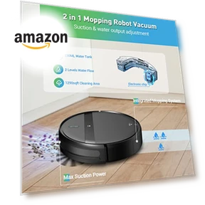 Smart Robot Vacuum and Mop Combo with WiFi/Alexa/App Control — Smart Cleaning Robots, Kilgone