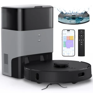 Self-Emptying Robot Vacuum and Mop Combo with 60-Day Capacity — Robot Vacuum, FIXR