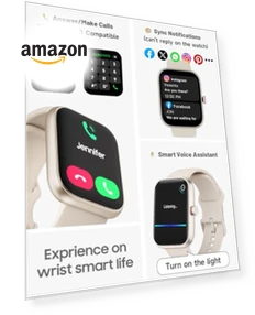 Smart Watch for Women with Alexa, Fitness Tracker, Heart Rate Monitor — Smartwatches, TOOBUR