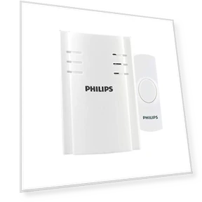 Wireless Doorbell Kit with Plug-In Receiver, 2 Melodies, 150 Ft Range — Kits, Philips