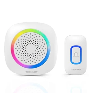 Wireless Doorbell with RGB Alarm Lighting, TECKNET