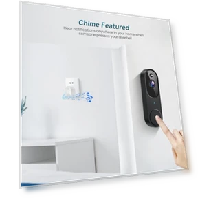 Wi-Fi Video Doorbell Camera with Two Way Audio, AI Motion Detection, Night Vision — Smart Home Security, Shenzhen Puge Electronics Co., Ltd.