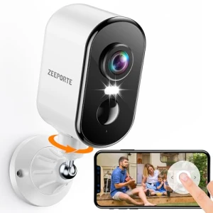360° Pan Rotating 2K Wireless Outdoor Security Camera with AI Motion Detection — Security Camera, ZEEPORTE SECURITY