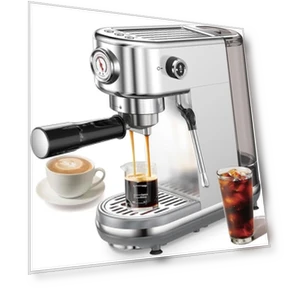 20 Bar Professional Espresso Machine with Milk Frother — Coffee & Espresso Combos, Atatix