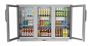 Triple Door Refrigerator, Stainless Steel, 11.3 Cubic Feet, KoolMore