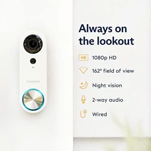 Wired Doorbell Camera, 1080p - Compatible with Home Security System — Video Doorbell, SimpliSafe