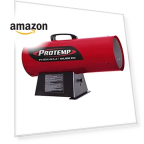 125,000 BTU Propane Forced Air Heater for Large Spaces — Portable Propane Heaters, Pro-Temp
