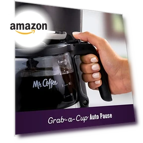 Programmable Coffee Maker, 5 Cups with Auto Pause, Glass Carafe, Compact Design — Coffee Makers, Mr. Coffee