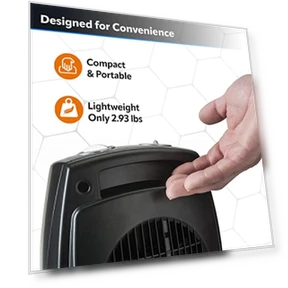 Ceramic Adjustable Thermostat Tabletop or Under-Desk Heater — Portable Heating Solutions, Lasko