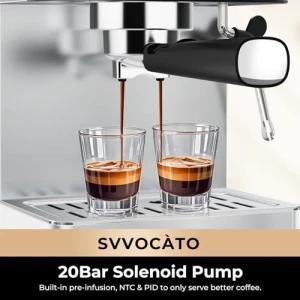 Hot & Cool Espresso Machine with Touch Panel, 20 Bar Italian Pump, CHULUX