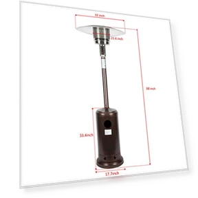 Outdoor Propane Patio Heater with Umbrella Dome 48,000 BTU — Patio Heaters, MIXBIRLY