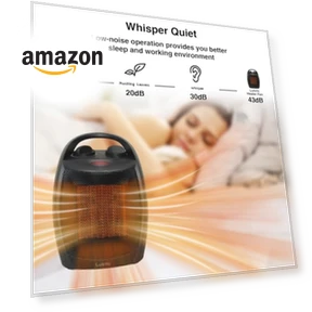 Portable Ceramic Space Heater with Fan - 1500W, 200 Sq Ft Coverage — Portable Heating Solutions, Lutntc