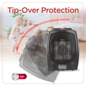 Portable Space Heater with Carry Handle, 1500W, BLACK+DECKER