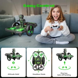 Mini Nano Indoor RC Quadcopter Toy with Jumping Car Mode