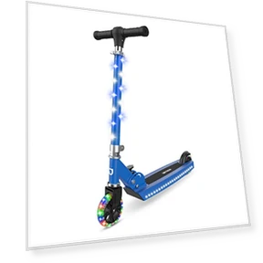 Light-Up Kick Scooter with Adjustable Handlebar and Rear Brake — Push Scooters, Jetson