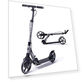 Big Wheel Kick Scooter for Kids, Teens, and Adults - Foldable, Adjustable Height with Hand Brake — Push Scooters, AERO MOBILITY