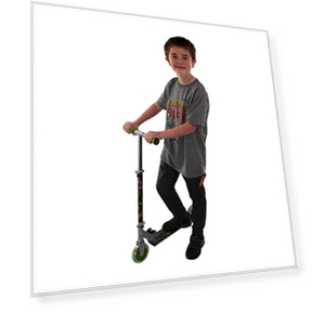 Dinosaur Scooter with Light Up Wheels, Adjustable Handlebar — Push Scooters, Ozbozz
