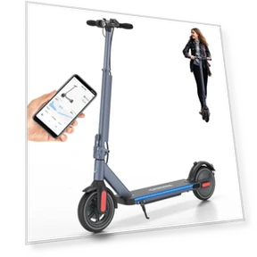 Electric Scooter, 500W/350W Motor, 25 Miles Range, 20 Mph Speed, Solid Tires, App Control — Electric Self-Balancing Scooters, Caroma
