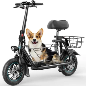 Electric Scooter with Large Middle Basket, 550W Motor, Foldable Design — Electric Scooter, Gyroor
