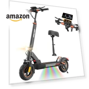 Electric Scooter with Seat 10" Off Road Pneumatic Tires Long Range Motorized e-Scooter — Electric Vehicles, IENYRID