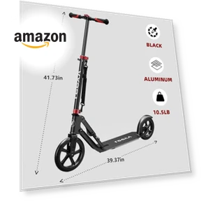 Folding Adjustable Adult Scooter with Big Wheels — Push Scooters, LEEYV