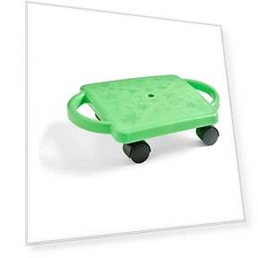 Green Indoor Scooter Board with Handles for Kids — Balance Bikes, hand2mind