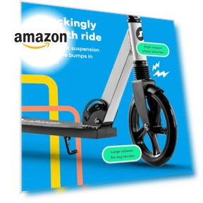 Adjustable Kick Scooter with Large Wheels for Kids, Teens & Adults — Push Scooters, Lascoota