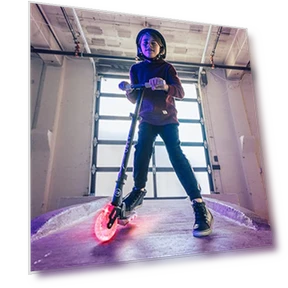Dynamic Light Up Kick Scooter for Kids with Adjustable Handlebar — Push Scooters, AERO MOBILITY