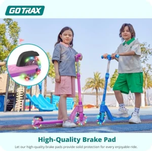 Kick Scooter for Kids with LED Wheels and Adjustable Handlebars, Gotrax