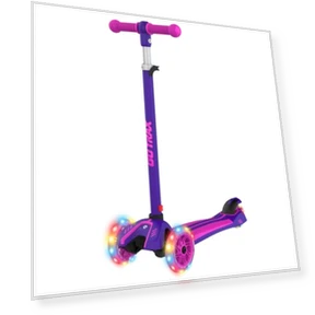 Kids Kick Scooter with LED Lighted Wheels and Adjustable Handlebars — Push Scooters, Gotrax