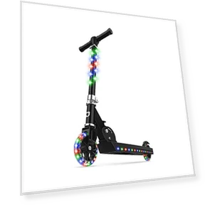 Light-Up Kick Scooter with Adjustable Handlebar and Rear Brake — Push Scooters, Jetson