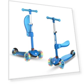 Kids Kick Scooter with LED Wheels and Adjustable Handlebars — Push Scooters, Gotrax