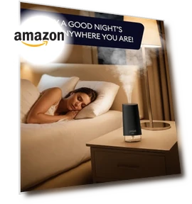 Portable Cool Mist Humidifier with Auto Shut Off & Night Light — Air Moisturizers, GENIANI
