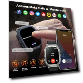 Smart Watch with 60 Days Battery, 5ATM Waterproof, AMOLED Display — Smartwatches, AMAZTIM