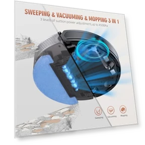 3-in-1 Robot Vacuum and Mop Combo with Self Emptying Station — Smart Cleaning Robots, Loorow