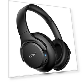 Bluetooth Headphones Over Ear, 65 Hours Playtime with Deep Bass — In-Ear Headphones, KVIDIO