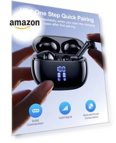 Bluetooth Wireless Earbuds with Deep Bass, 40H Playtime, IPX7 Waterproof — In-Ear Headphones, Daximen