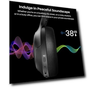 Hybrid Active Noise Cancelling Headphones, Wireless Over Ear Bluetooth Headset, 60H Playtime, Hi-Res Audio — In-Ear Headphones, TOZO