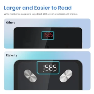Smart Scale for Body Weight with BMI, Body Fat, Muscle Mass, Bluetooth Sync — Smart Scale, Etekcity